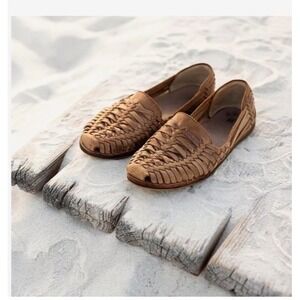 Nisolo Men's Huarache‎ Sandal Men's 12.5 Beach Resort Casual Tobacco Brown